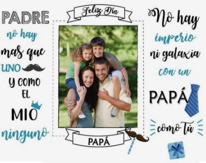 tarjeta con foto personalizada para el día del padre