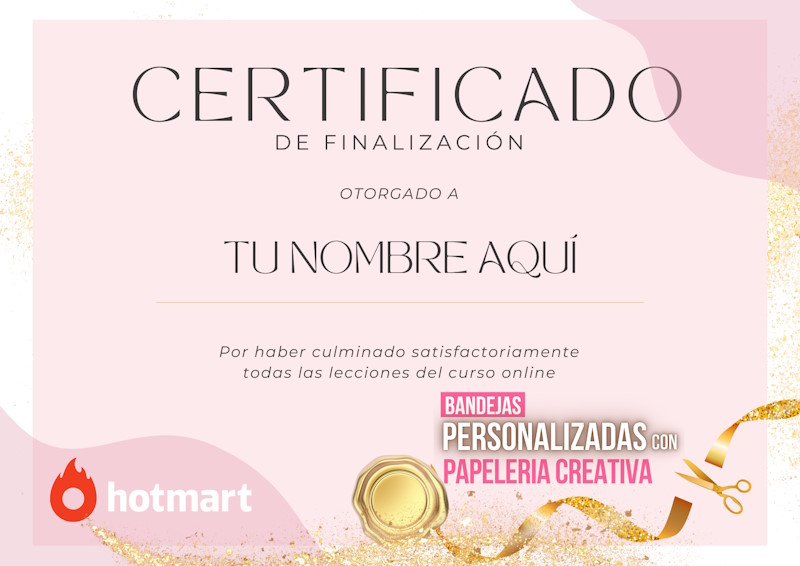 certificado curso bandejas personalizadas con papeleria creativa