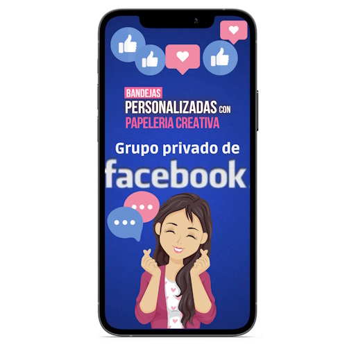 grupo privado facebook curso bandejas personalizadas con papeleria creativa